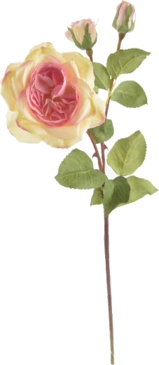 Mű rózsa sárga-rózsaszín 52 cm