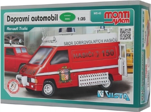 Monti System MS 45 építőkészlet – Renault Trafic teherautó 1:35, dobozban 22x16x5 cm