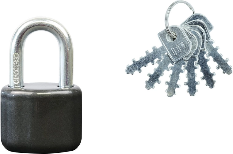 Lakattest kivehető HARDENED kengyellel, 6 kulccsal, antracit