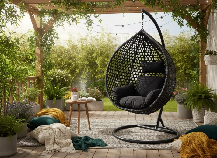 Stabil fémállvány és finom ringatózás