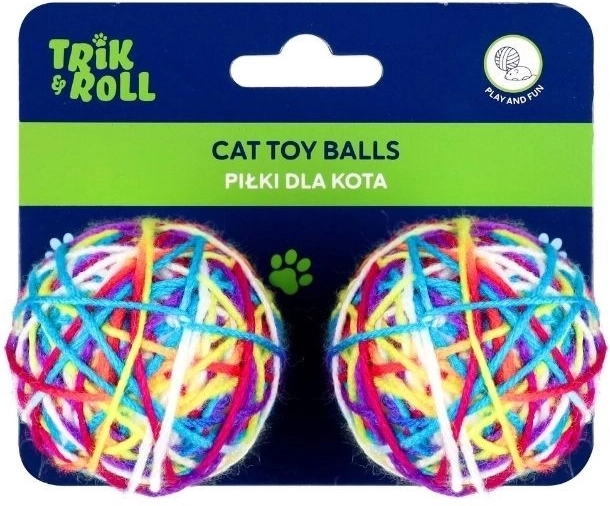 Macskalabdák gumiból és fonalból 6 cm – 2 db