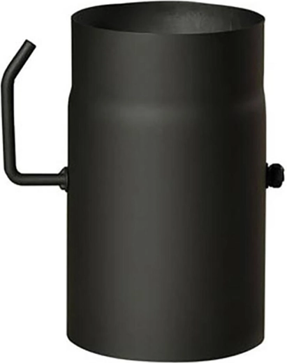 Füstcső pillangószeleppel 160 mm, 250 mm hossz, fekete