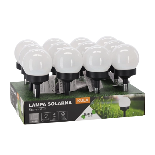 Napelemes kerti lámpa gömb 10 × 10 × 33 cm