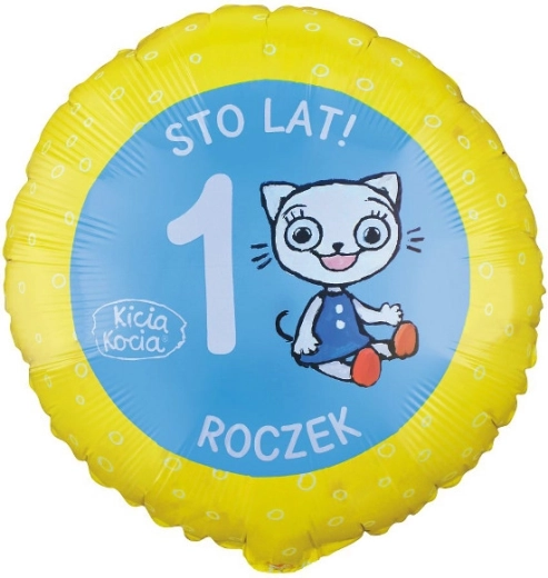Kicia Kocia fólia lufi 1-es szám (46 cm)