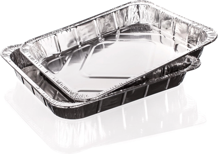 Alumínium grilltálcák 32 × 26 × 4,5 cm, 2 darabos készlet