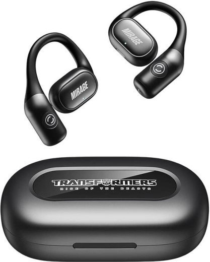 Vezeték nélküli TWS TRANSFORMERS fülhallgató, nyitott kialakítás, fekete