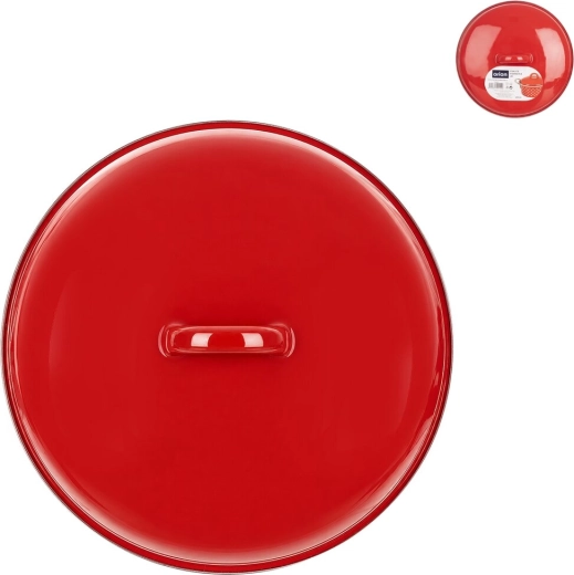 Lem zománcozott fedő 21 cm piros
