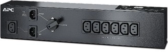 APC szervizbypass UPS-hez, 10 A, C14 csatlakozóval és 6× C13 csatlakozóval