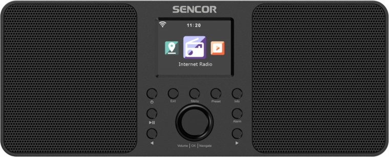 Sencor internetes rádió 2x10W teljesítménnyel, Wi‑Fi, FM, DAB+, USB és LCD kijelző