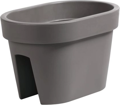 Lofly Railing korlátra akasztható virágtartó, szürke kő, 12,3 l