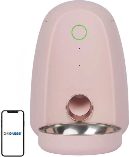Okos etető adagoló műanyag tál WIFI mini Dogness (rózsaszín)