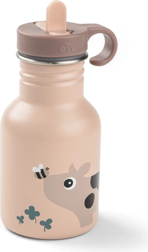 Done by Deer rozsdamentes acél gyerek kulacs Tiny farm rózsaszín 350 ml