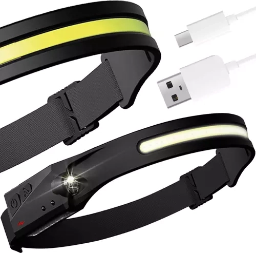 TRIZAND LED USB fejlámpa COB-bal és XPE-vel, 350 lm, mozgásérzékelő