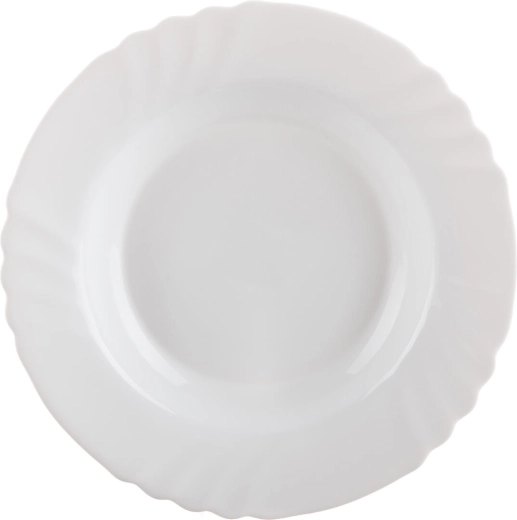 EBRO mélytányér, edzett üveg, 23,5 cm, fehér