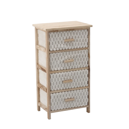 Praktikus komód 4 textil fiókkal