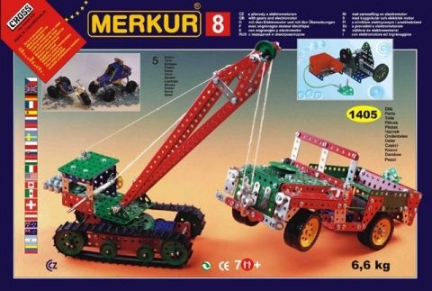 Merkur 8 építőkészlet – 130 modell, 1405 db, 5 réteg