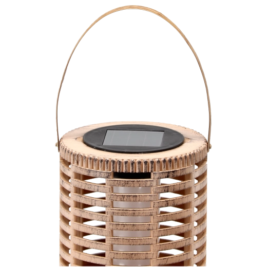 Antique szolár kerti lámpás, 35,5 cm, meleg fehér