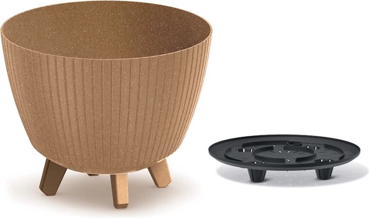 Lamia Eco Wood virágcserép 28,8 cm naturo