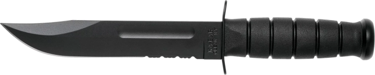 Kabar Full Size Black – taktikai harci kés 18 cm-es bőr tokkal