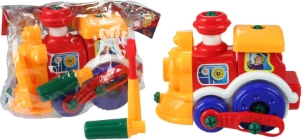 Csavarozható műanyag mozdony 22 cm