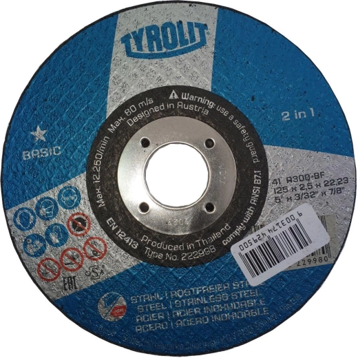 Acél vágótárcsa 125 × 2,5 × 22,2 mm