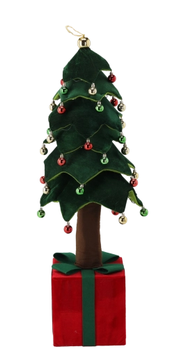 Karácsonyi dekoráció, zöld karácsonyfa LED-világítással, 90 cm