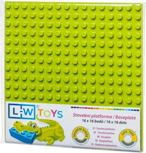 L‑W TOYS junior építő alaplap 25,5 × 25,5 cm