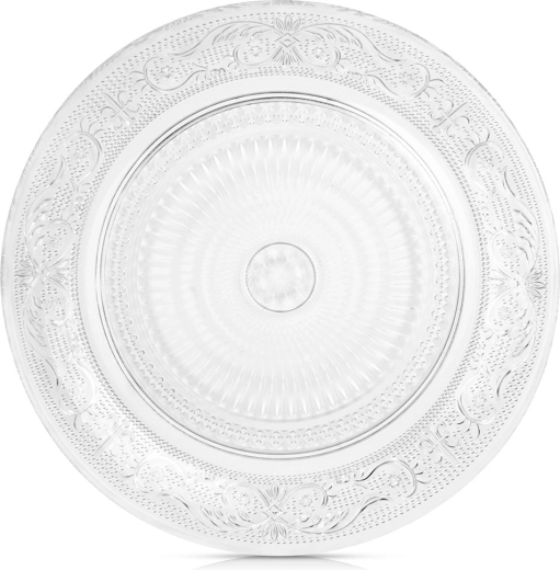 Üveg desszerttányér 18 cm