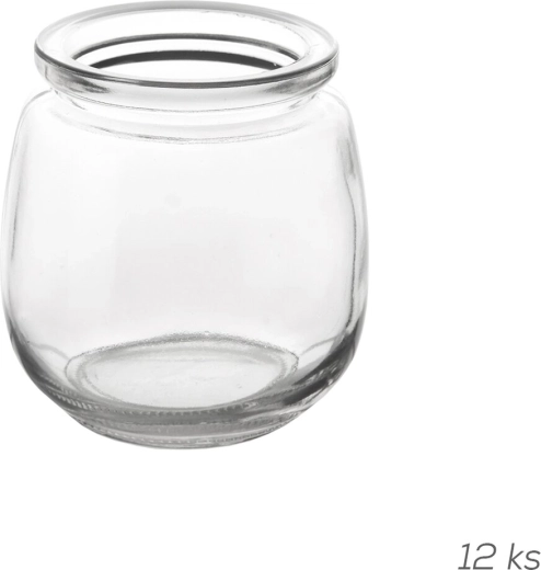 Üveg joghurtos üvegek 200 ml, 12 db