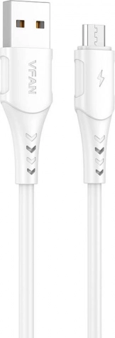 VFAN USB a Micro USB Kábel 1m 3A Fehér