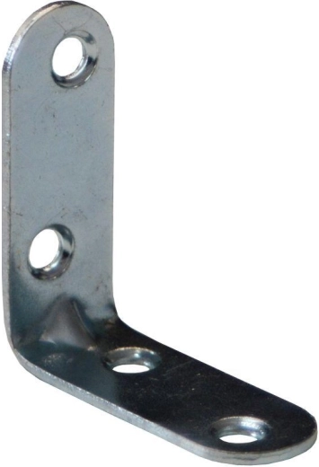 Sajtolással erősített szerelőszög fehér horganyzott 50 × 18 × 2 mm (20 db)
