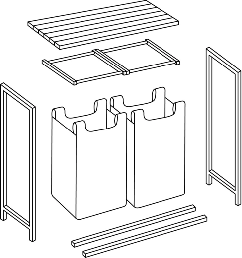 Kivehető betétek fogantyúval a könnyű hordozáshoz