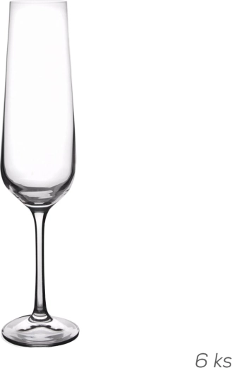 Sandra pezsgőspohár 0,2 l, 6 db