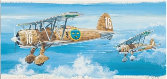 Směr Fiat CR 42 repülőgépmodell 1:40 (építőkészlet)