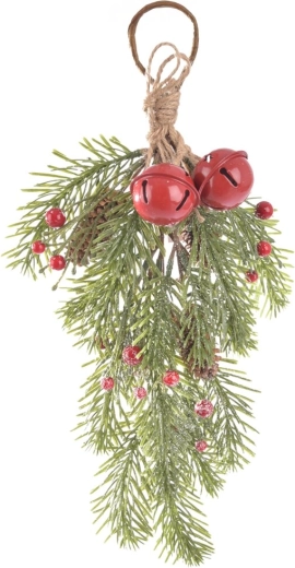Függeszthető dekoratív ág BELL csengőkkel 37 cm