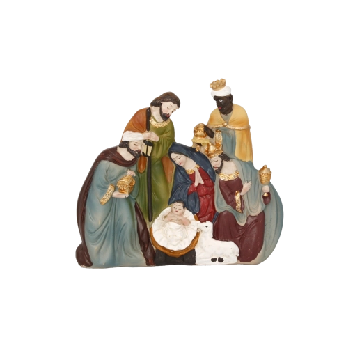 Karácsonyi betlehem Jézus születésével és a három királlyal
