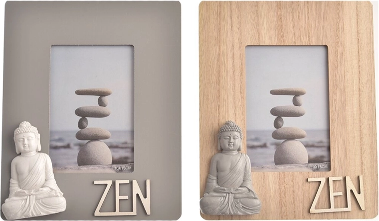 Fa Buddha-motívumos képkeret 20 × 20 cm