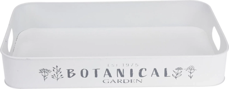 Elegáns kerti motívum fehér és szürke színben