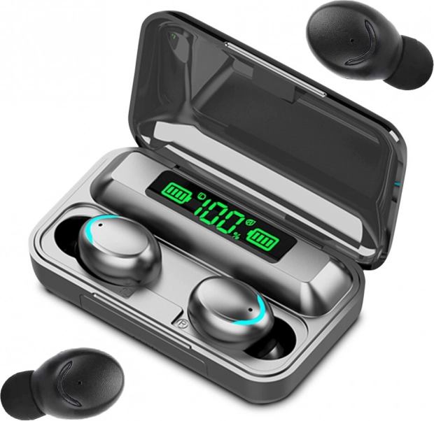 Vezeték nélküli Bluetooth fülhallgató powerbankkal