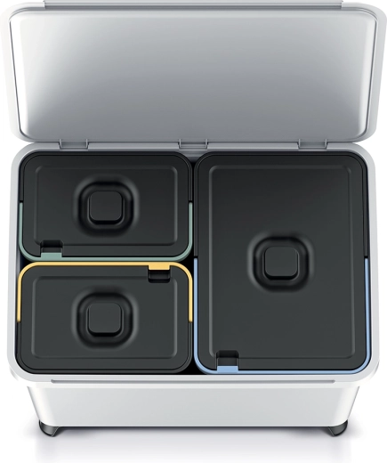 Három kivehető tartály színjelöléssel