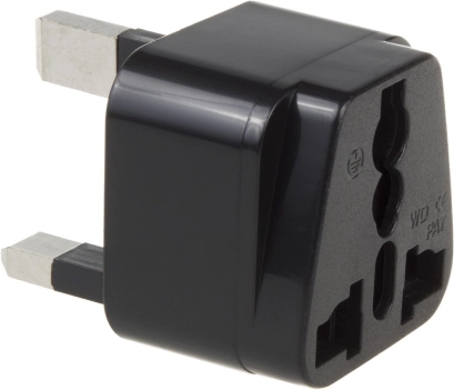 Maclean MCE154 EU-UK utazó adapter fekete