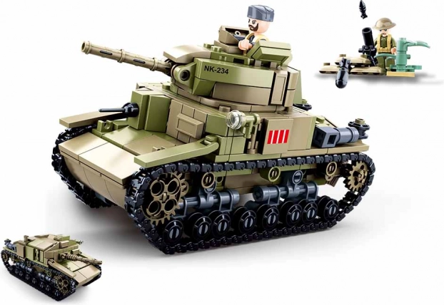 Sluban Army közepes olasz tank 2 az 1-ben építőkészlet