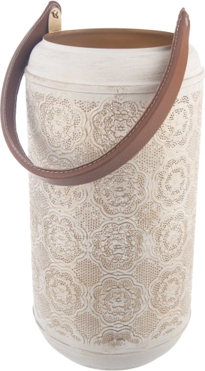 Mandala gyertyatartó bézs–arany 27 cm