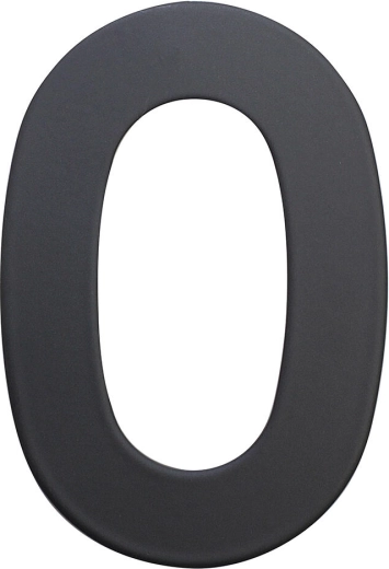 Házszám 0, 75 mm, rozsdamentes acél, matt fekete