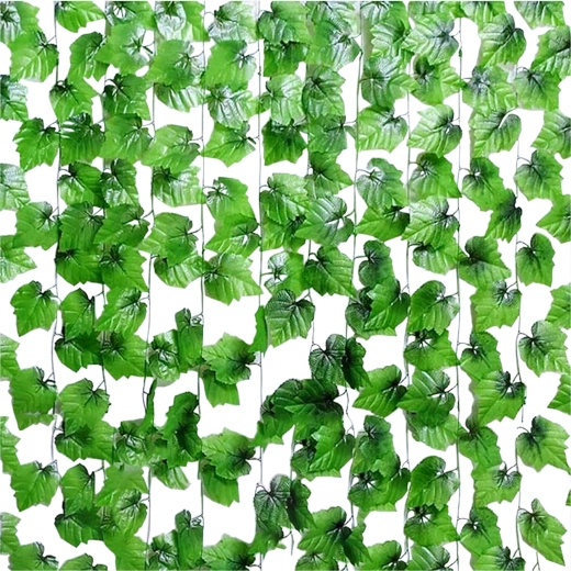 12 db mű borostyán – falra és erkélyre való girland, függő dekoráció 27,6 m