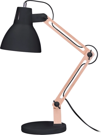 Solight Falun E27 asztali lámpa, fekete