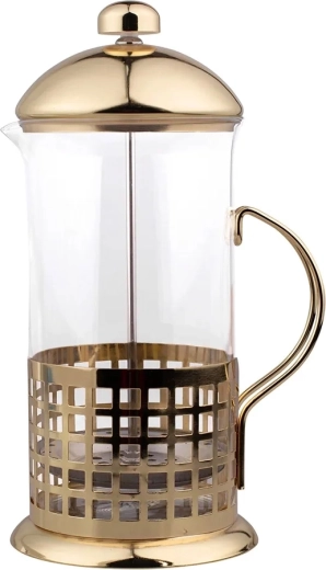 Áztató kancsó (French press) 1000 ml arany színű fém szűrővel