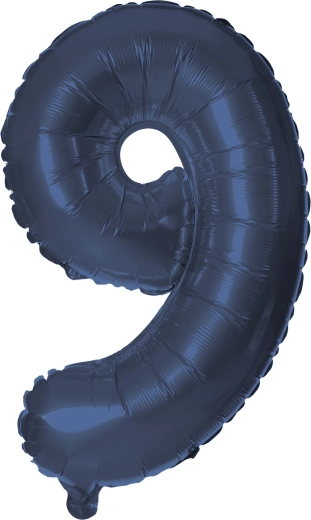 TORO 9-es szám alakú fólia lufi, 30 cm, kék