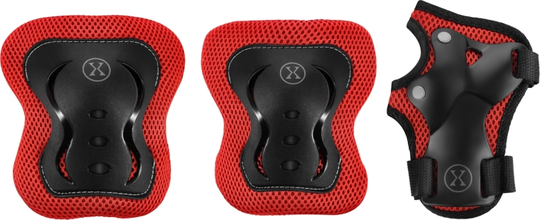 NILS Extreme H320 görkorcsolya- és kerékpár-védőfelszerelés készlet – piros – S
