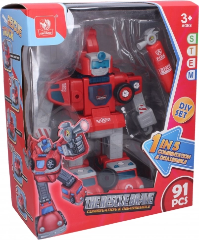 Csavarozható autorobot effektekkel The Rescue Brave 32 cm